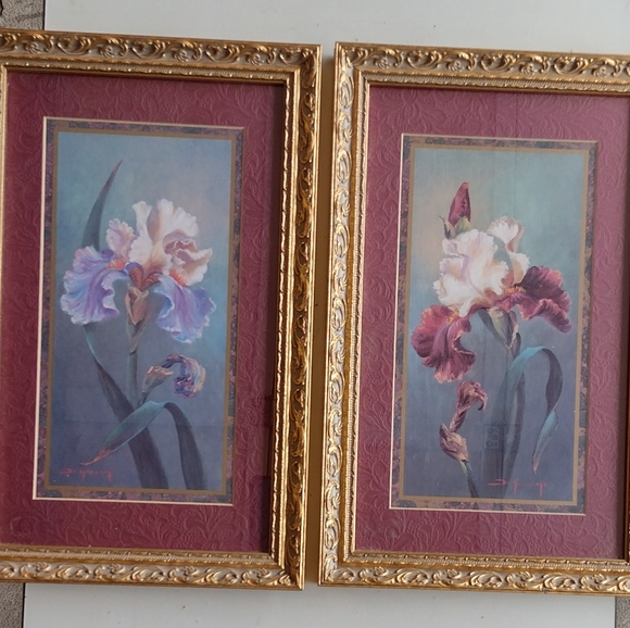 Home Interiors Art Vintage Pair Of D Framed Home Interiors Iris Prints Poshmark
